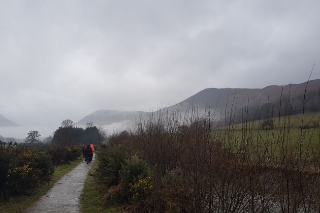 D of E Gold Expedition walking in the rain